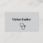 Modern Doctor Visitekaartje met QR-code – Grijs & (Voorkant)