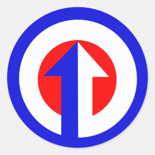 Modern doel en Pijl Ronde Sticker