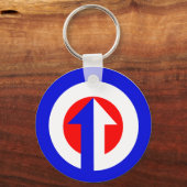 Modern doel en Pijl Sleutelhanger (Voorkant)