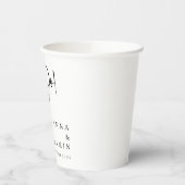 Modern doen we elegante aangepaste bruiloft zwart papieren bekers (Links)