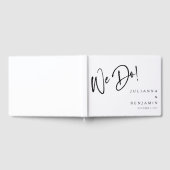 Modern doen we elegante aangepaste bruiloft zwarte gastenboek (Volledig)