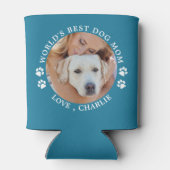 Modern Dog mam - Aangepaste foto van Cute Pet Blikjeskoeler (Achterkant)