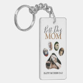 Modern Dog mama | Fotocollage Sleutelhanger (Voorkant Links)