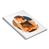 Modern Dog Mom Aesthetic With Cute Puppy Notitieboek (Rechterzijde)