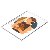 Modern Dog Mom Aesthetic With Cute Puppy Notitieboek (Linkerzijde)