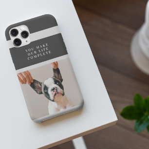 Modern Dog Photo   Dog Quote iPhone 11Pro Max Hoesje