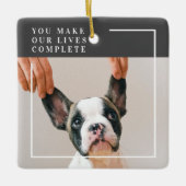 Modern Dog Photo | Dog Quote Keramisch Ornament (Voorkant)
