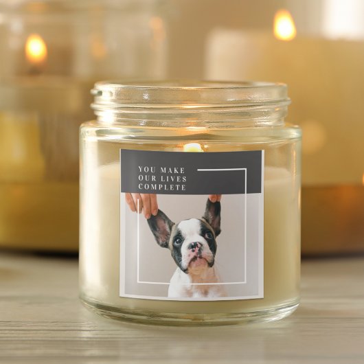 Modern Dog Photo | Dog Quote Vierkante Sticker