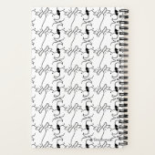 Modern Dog Profile Pattern White Custom Small Notitieboek (Achterkant)