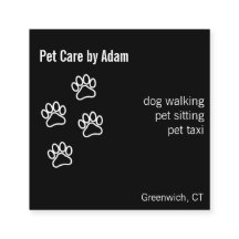 Modern Dog Walker Pet Sitter Pawsome Dark Green