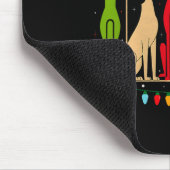 Modern Dogs 60s 70s 80s Style Funny Dogs Christmas Muismat (Hoek)