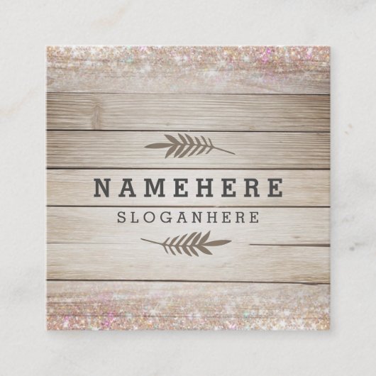 Modern Donker Hood Glitter Square Visitekaartje (Voorkant)