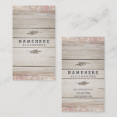 Modern donker hout - Verticaal Visitekaartje (Voorkant / Achterkant)