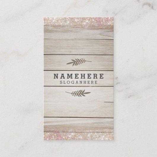 Modern donker hout - Verticaal Visitekaartje (Voorkant)