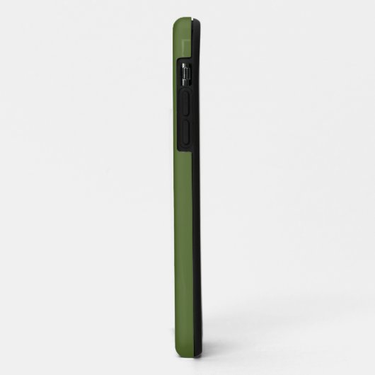 Modern donker olijfgroen monogram Case-Mate iPhone case (Achterkant/links)