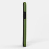 Modern donker olijfgroen monogram Case-Mate iPhone case (Achterkant/rechts)