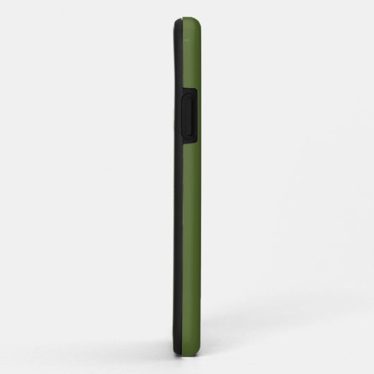 Modern donker olijfgroen monogram Case-Mate iPhone case (Achterkant/rechts)