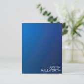 Modern donkerblauw verloop & minimale bewerkbare t (Staand voorkant)