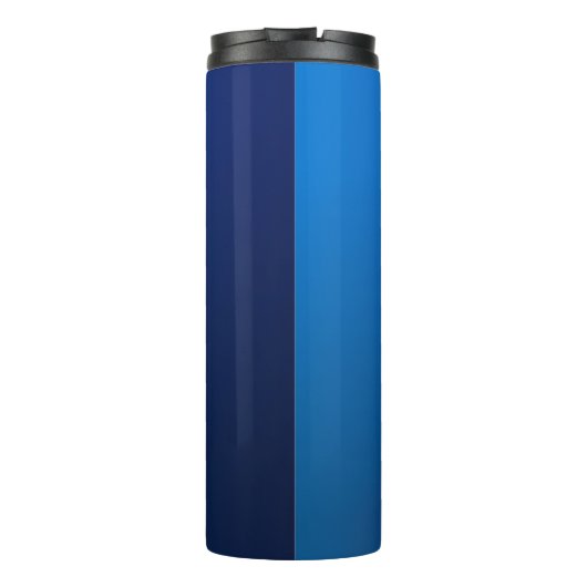 Modern donkerblauw verloop & minimale bewerkbare t thermosbeker (Achterkant)