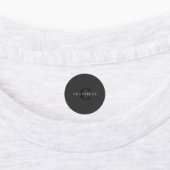 Modern donkergrijs Bewerkbare Monogram Design Sjab Labels (Aangebracht)