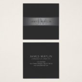 Modern donkergrijs verloop naam of bedrijfsnaam vierkante visitekaartjes (Voorkant /achterkant)