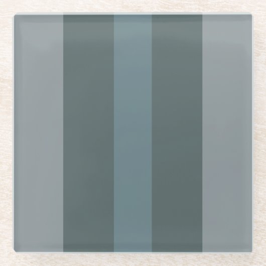 Modern donkergroen kleurenblok met schaduwen glazen onderzetter (Voorkant)