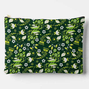 Modern donkergroen Scandinavisch bloemenpatroon Etui