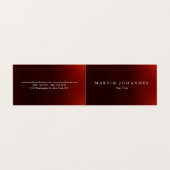 Modern donkerrood professioneel minimalist visitekaartjes (Buitenkant ongevouwen)