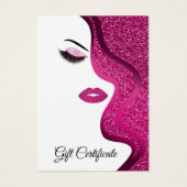 Modern Donkerroze met Glitter Effect Visitekaartje (Voorkant)