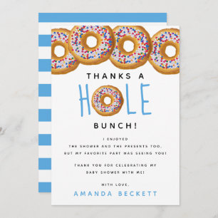 Modern Donut Boys Baby shower Sprinkle Bedankkaart