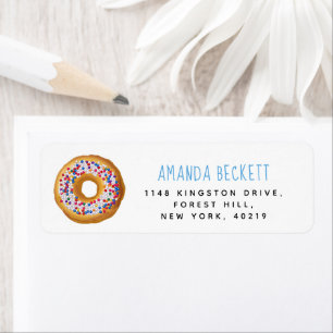 Modern Donut Boys Baby shower Sprinkle Etiket