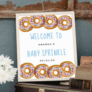 Modern Donut Boys Baby shower Sprinkle Welkom Poster