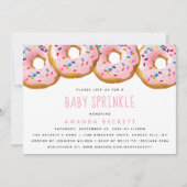 Modern Donut Girls Baby shower Sprinkle Kaart (Voorkant)