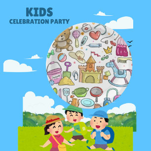 Modern Doodle Baby Sketch Hand Paper Bord