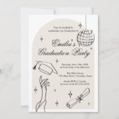 Modern doodle Graduation Invitation (Devant)