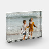 Modern Doodle Heart Love Oma Keepsake Fotoblokken (Links)