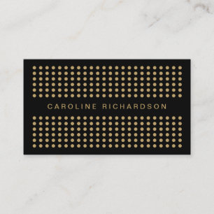 MODERN DOT DESIGN IN ZWART/GOUD Visitekaartje
