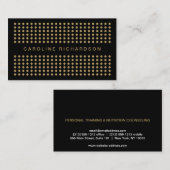 MODERN DOT DESIGN IN ZWART/GOUD Visitekaartje (Voorkant / Achterkant)