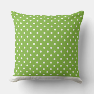 Modern Dot Pillow Green met witte Stippen CH9 Kussen
