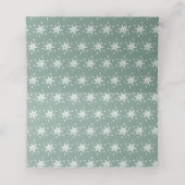 Modern Dot Snowflakes Winter Wedding Soft Green (Binnenkant ongevouwen)