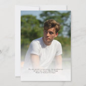 Modern Double Sided Photo Graduation Announcement Aankondiging (Achterkant)