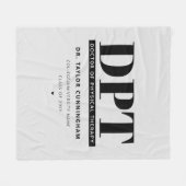 Modern DPT Doctor of Physical Therapy Afstuderen Fleece Deken (Voorkant (Horizontaal))