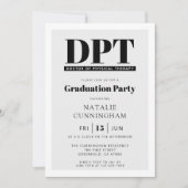 Modern DPT Doctor of Physical Therapy Afstuderen Kaart (Voorkant)