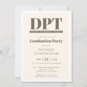 Modern DPT Doctor of Physical Therapy Afstuderen Kaart (Voorkant)