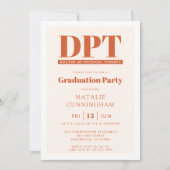 Modern DPT Doctor of Physical Therapy Afstuderen Kaart (Voorkant)