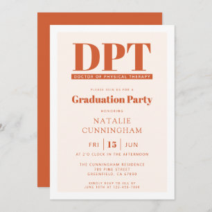 Modern DPT Doctor of Physical Therapy Afstuderen Kaart