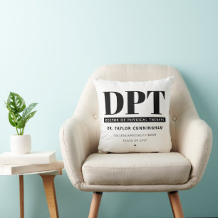 Modern DPT Doctor of Physical Therapy Afstuderen Kussen