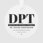 Modern DPT Doctor of Physical Therapy Afstuderen Ornament (achterkant)