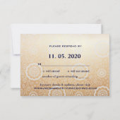 Modern Dragon-Phoenix Chinese Wedding RSVP Kaartje (Achterkant)