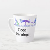 Modern Dragonfly gepersonaliseerde latte Mok (Linkerhoek)